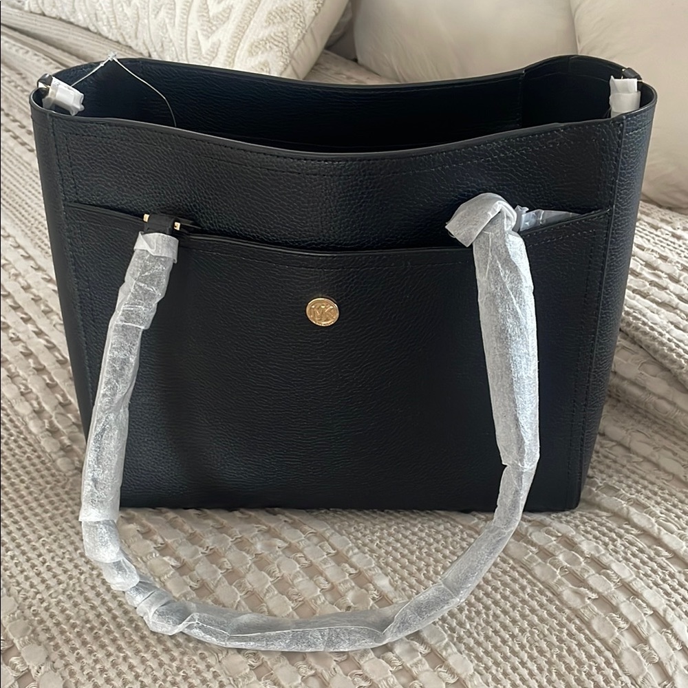 Black Leather Tote Bag